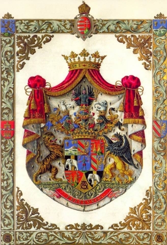 A Tisza-család grófi címere, Forrás:Erdős Pál Tisza-kutató http://www.macse.hu/society/csaladok.php?id=2 ;Geszt régen és most