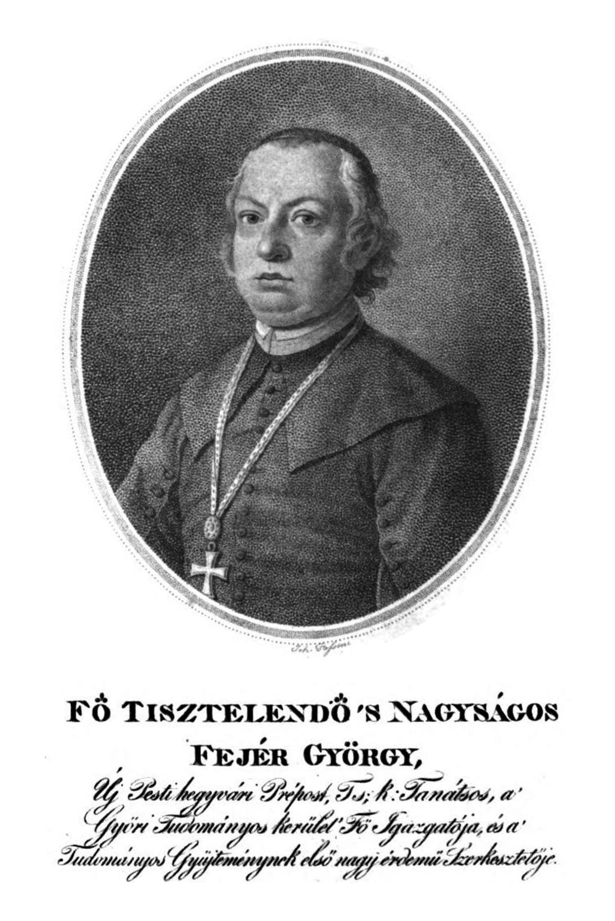 Fejér György (teológus, prépost-kanonok, az Egyetemi Könyvtár igazgatója) 1766-1851.  élt. Nagykovácsi plébánosa 1796- 1808.
