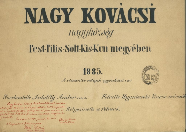 Nagy Kovácsi nagyközség  1885. Címlap_javított